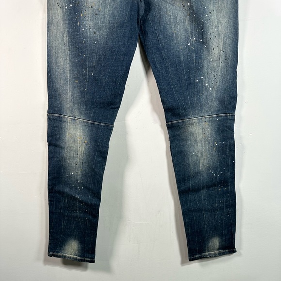 Smoke Rise DNM Co Distressed Lazy Fit Jean, Men's Size 32/32 - Blue/Multi - Picture 12 of 12